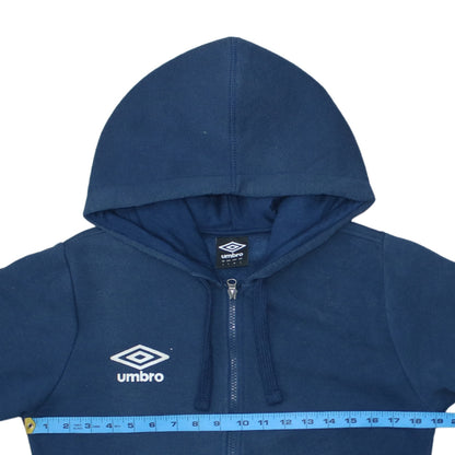 Mens UK Size S Umbro Blue Full Zip Hoodie
