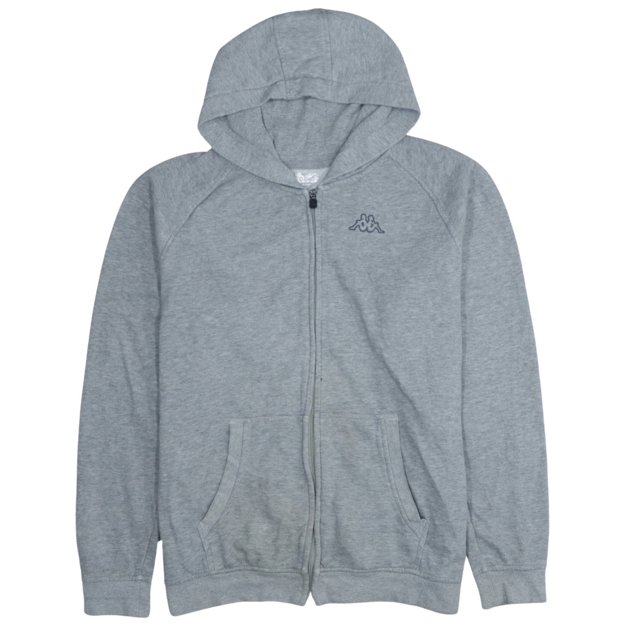 Mens UK Size XL Kappa Grey Full Zip Hoodie