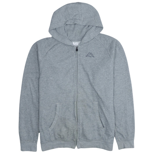 Mens UK Size XL Kappa Grey Full Zip Hoodie