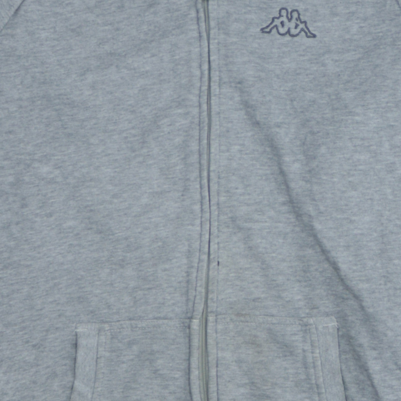 Mens UK Size XL Kappa Grey Full Zip Hoodie