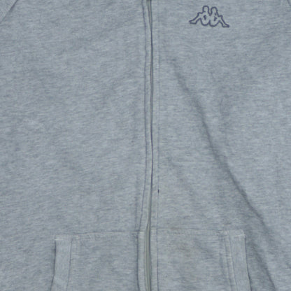 Mens UK Size XL Kappa Grey Full Zip Hoodie