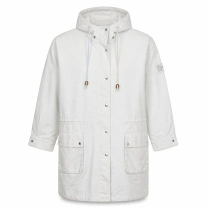 Levi Strauss & Co. Men's White Cotton Parka Coat Size S Hooded