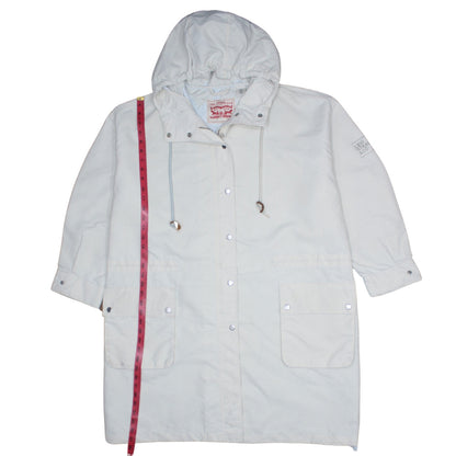 Levi Strauss & Co. Men's White Cotton Parka Coat Size S Hooded
