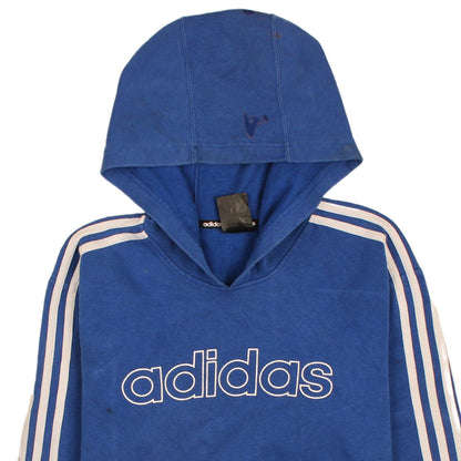 Mens UK Size M adidas Blue Pullover Hoodie