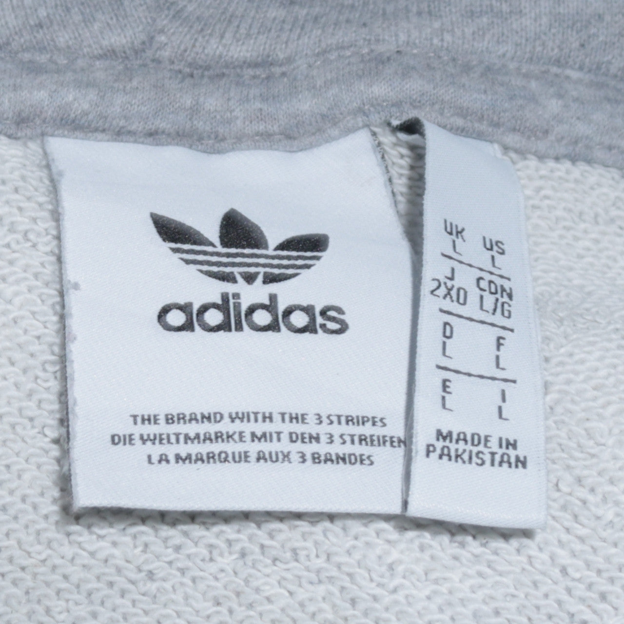 Mens UK Size L adidas Grey Pullover Hoodie
