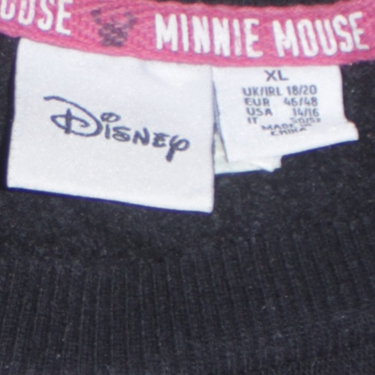 Womens UK Size XL Disney Black Pullover Sweatshirt