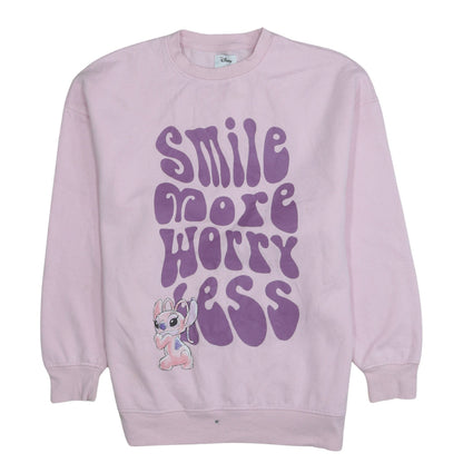 Womens UK Size XS Disney Pink Pullover Sweatshirt