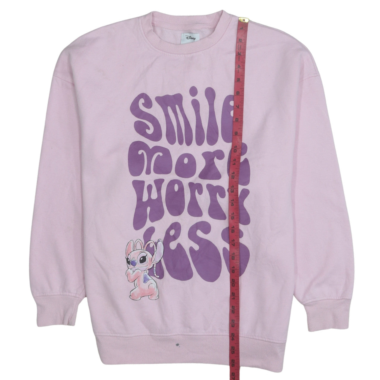 Womens UK Size XS Disney Pink Pullover Sweatshirt