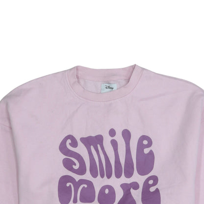 Womens UK Size XS Disney Pink Pullover Sweatshirt