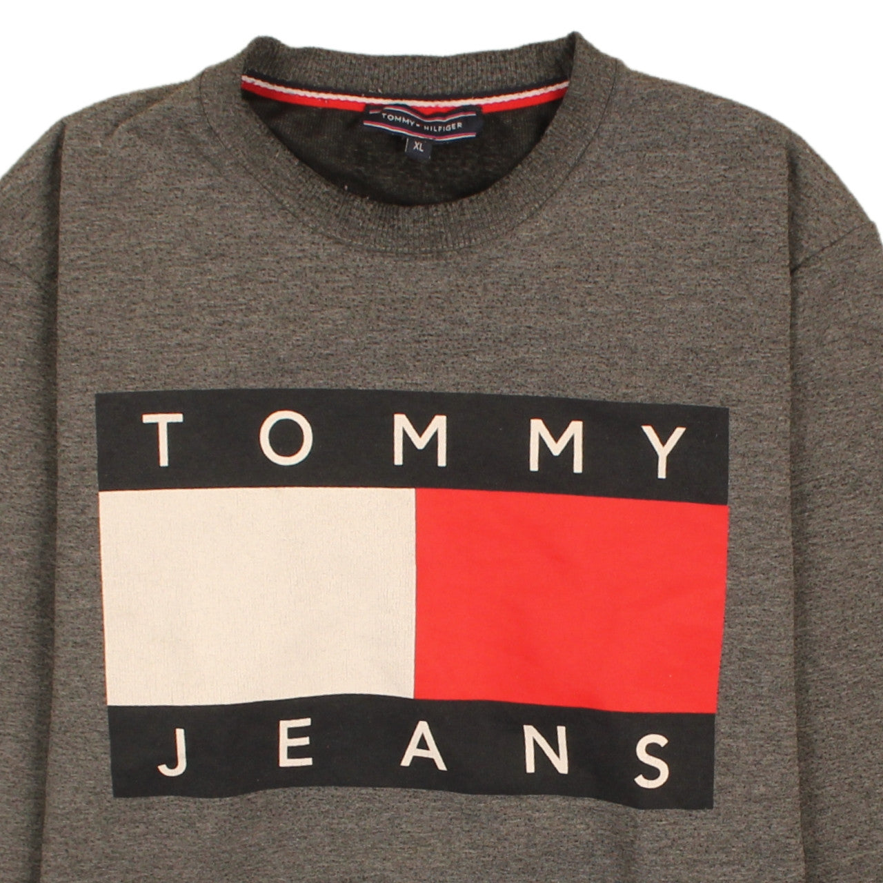 Mens UK Size XL Tommy Hilfiger Grey Pullover Sweatshirt