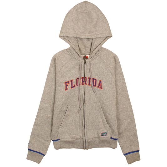 Womens UK Size S Nike Grey Full Zip Hoodie