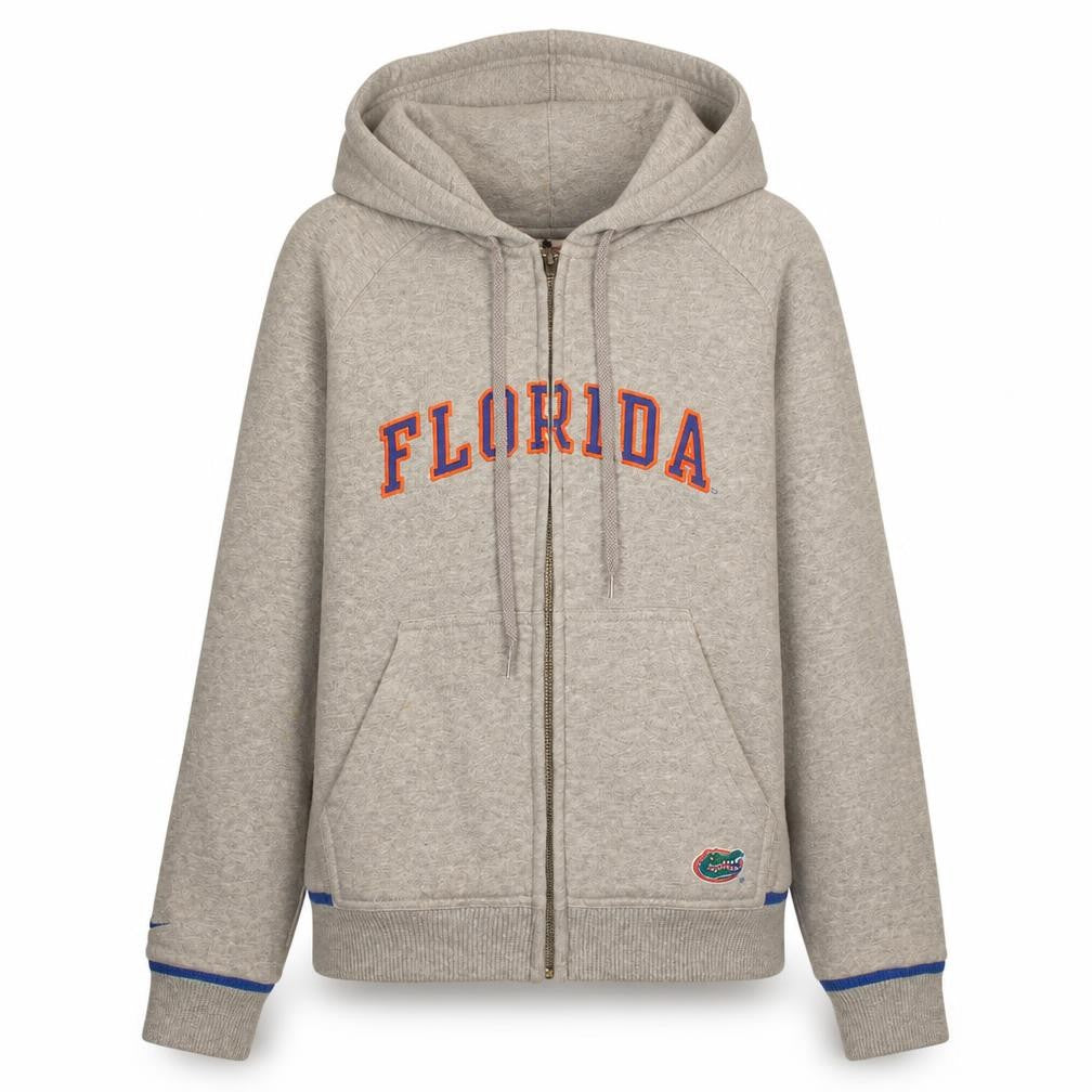 Womens UK Size S Nike Grey Full Zip Hoodie