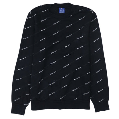 Mens UK Size S Champion Black Pullover Sweatshirt