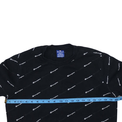 Mens UK Size S Champion Black Pullover Sweatshirt
