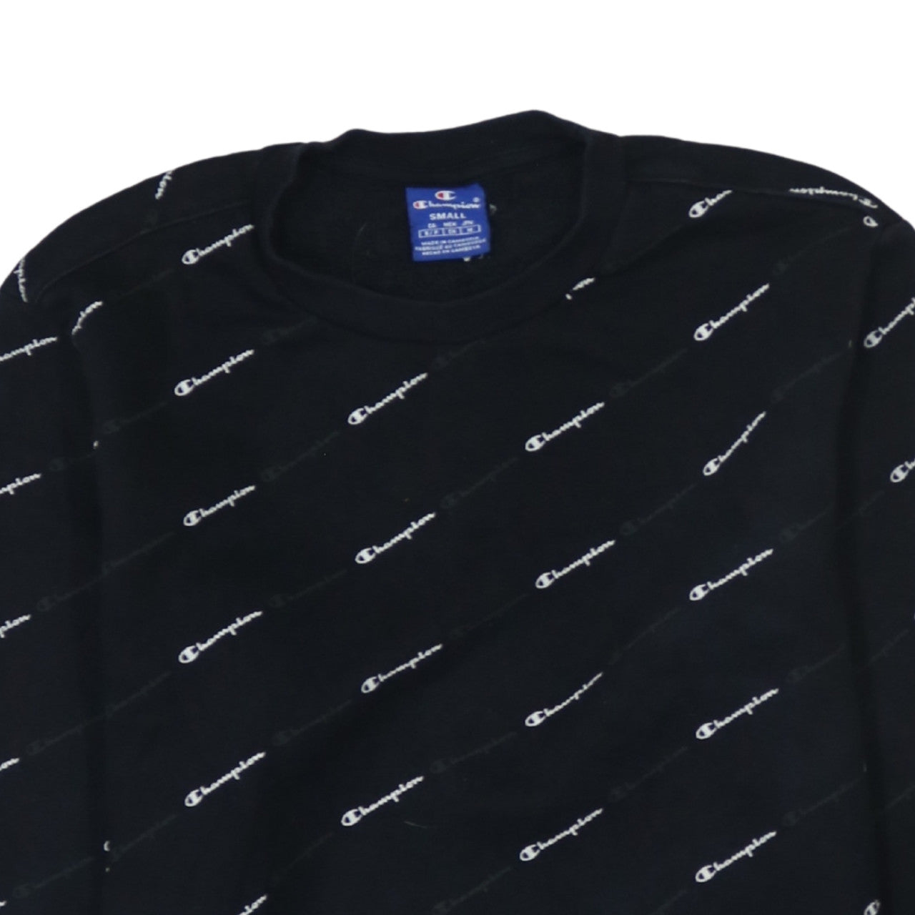 Mens UK Size S Champion Black Pullover Sweatshirt