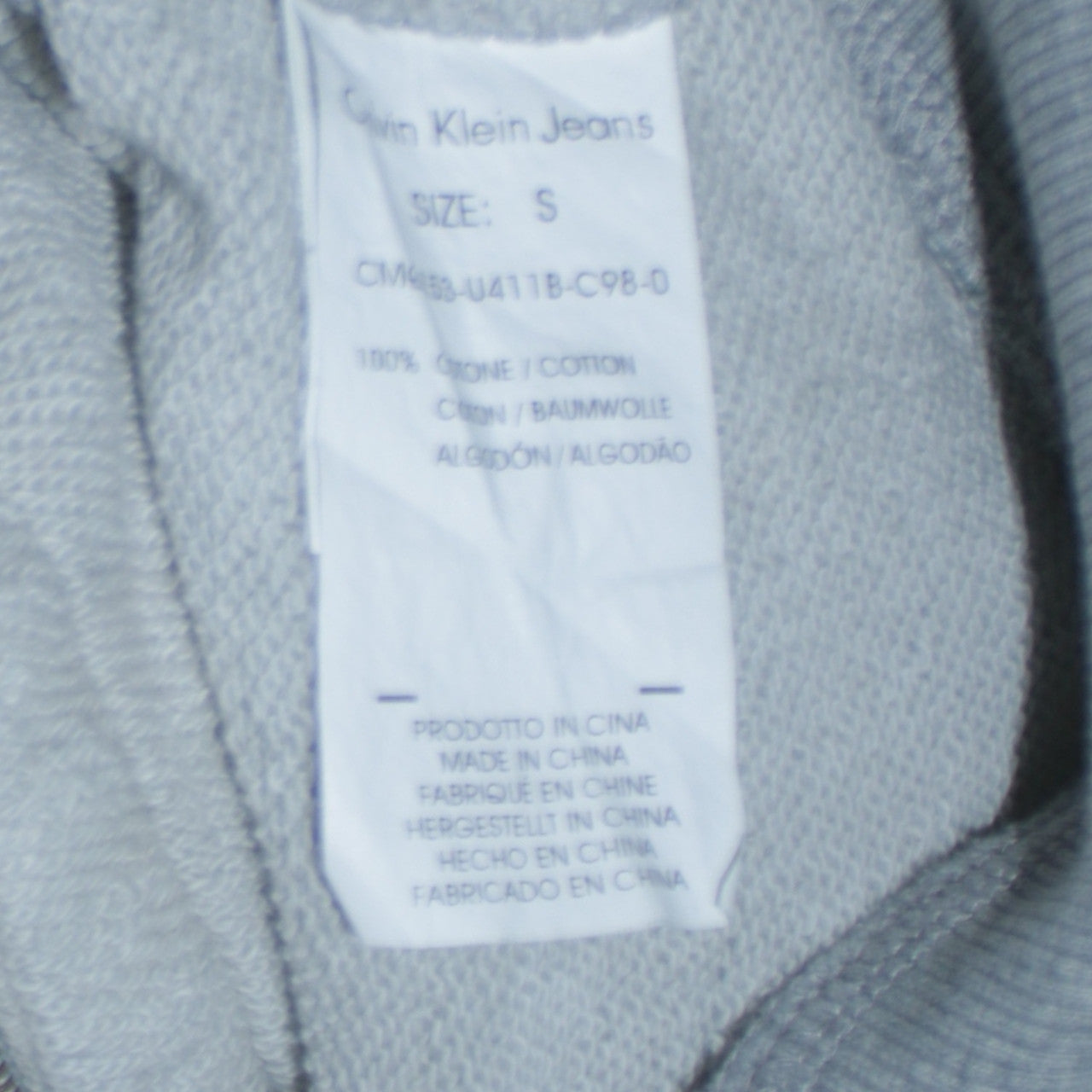 Mens UK Size S Calvin Klein Jeans Multicoloured Full Zip Sweatshirt