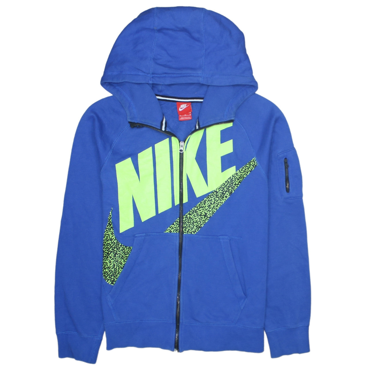 Mens UK Size M Nike Blue Full Zip Hoodie