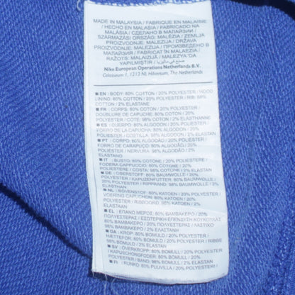 Mens UK Size M Nike Blue Full Zip Hoodie