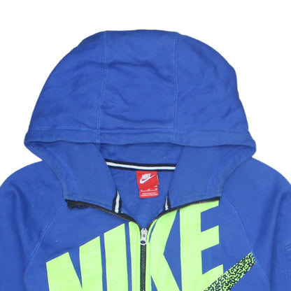 Mens UK Size M Nike Blue Full Zip Hoodie