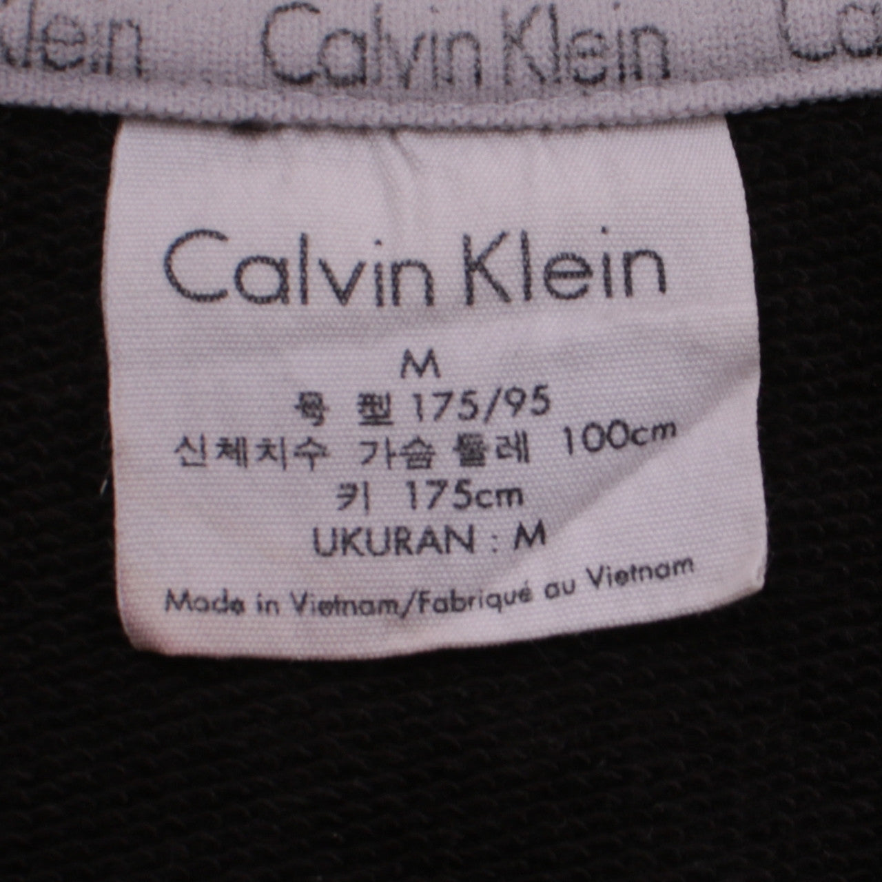 Mens UK Size M Calvin Klein Black Pullover Sweatshirt
