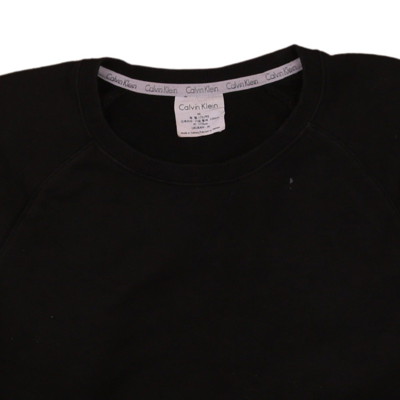Mens UK Size M Calvin Klein Black Pullover Sweatshirt