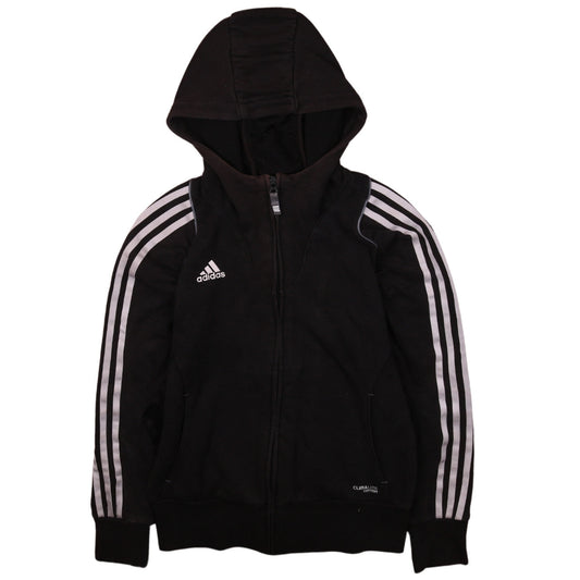 Womens UK Size 10 adidas Black Full Zip Hoodie