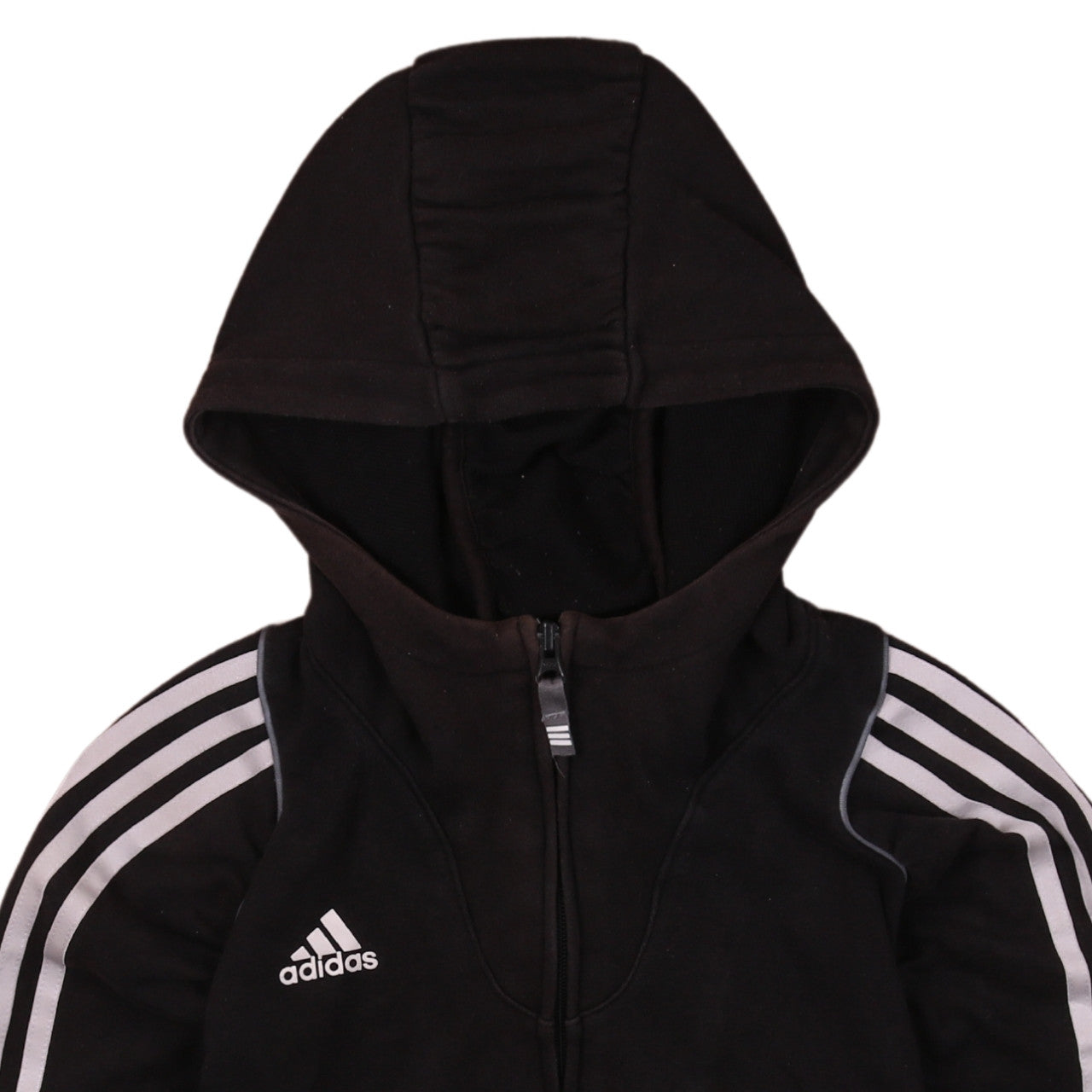 Womens UK Size 10 adidas Black Full Zip Hoodie