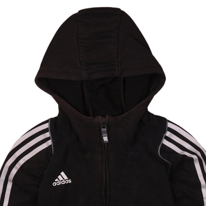 Womens UK Size 10 adidas Black Full Zip Hoodie