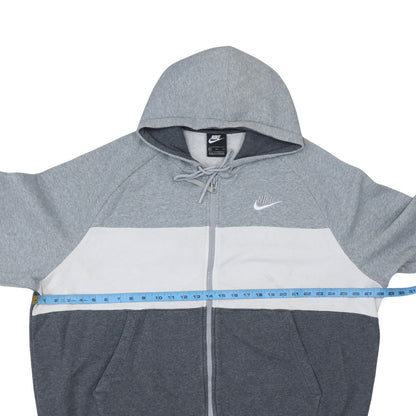 Mens UK Size XXL Nike Grey Full Zip Hoodie