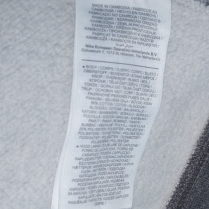 Mens UK Size XXL Nike Grey Full Zip Hoodie