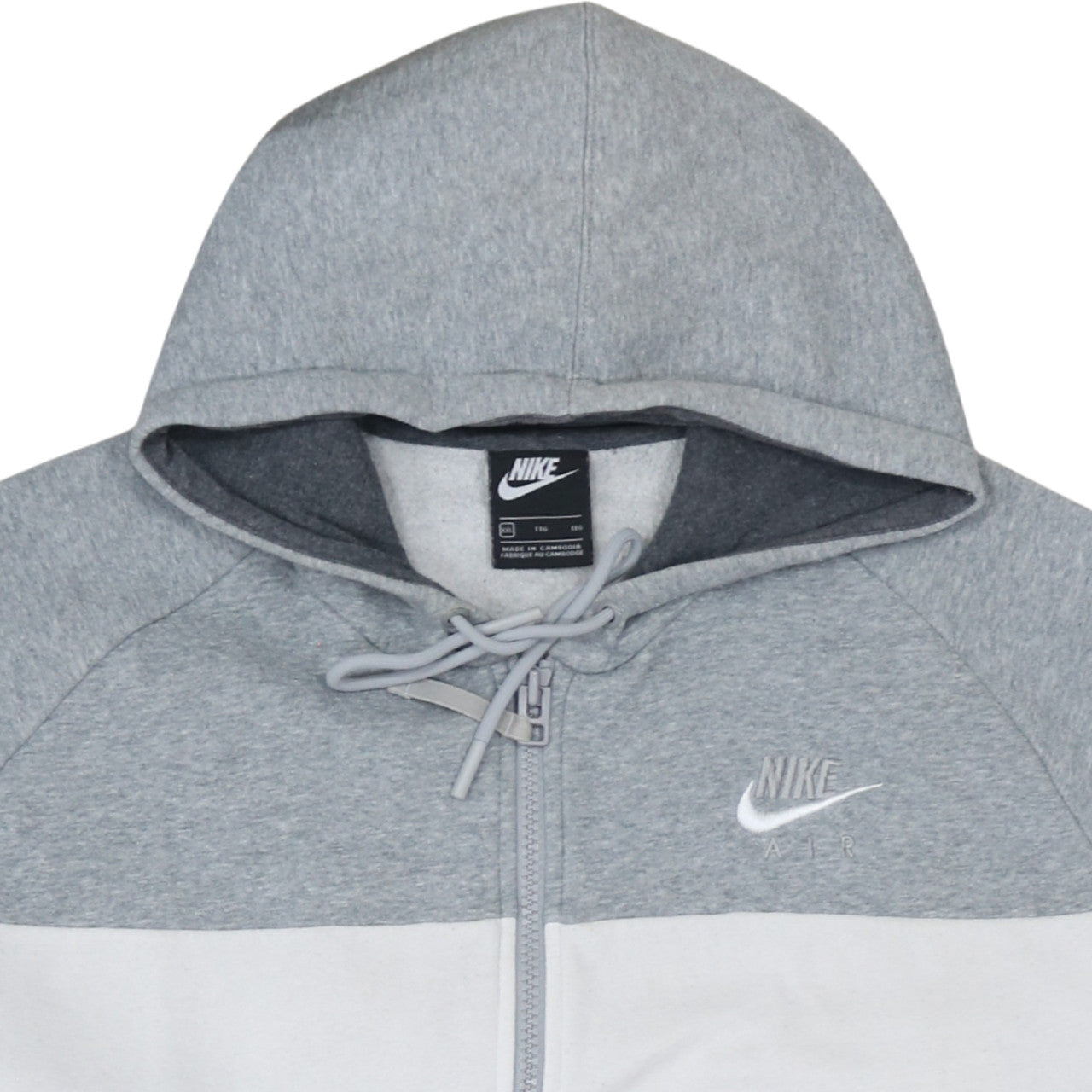 Mens UK Size XXL Nike Grey Full Zip Hoodie
