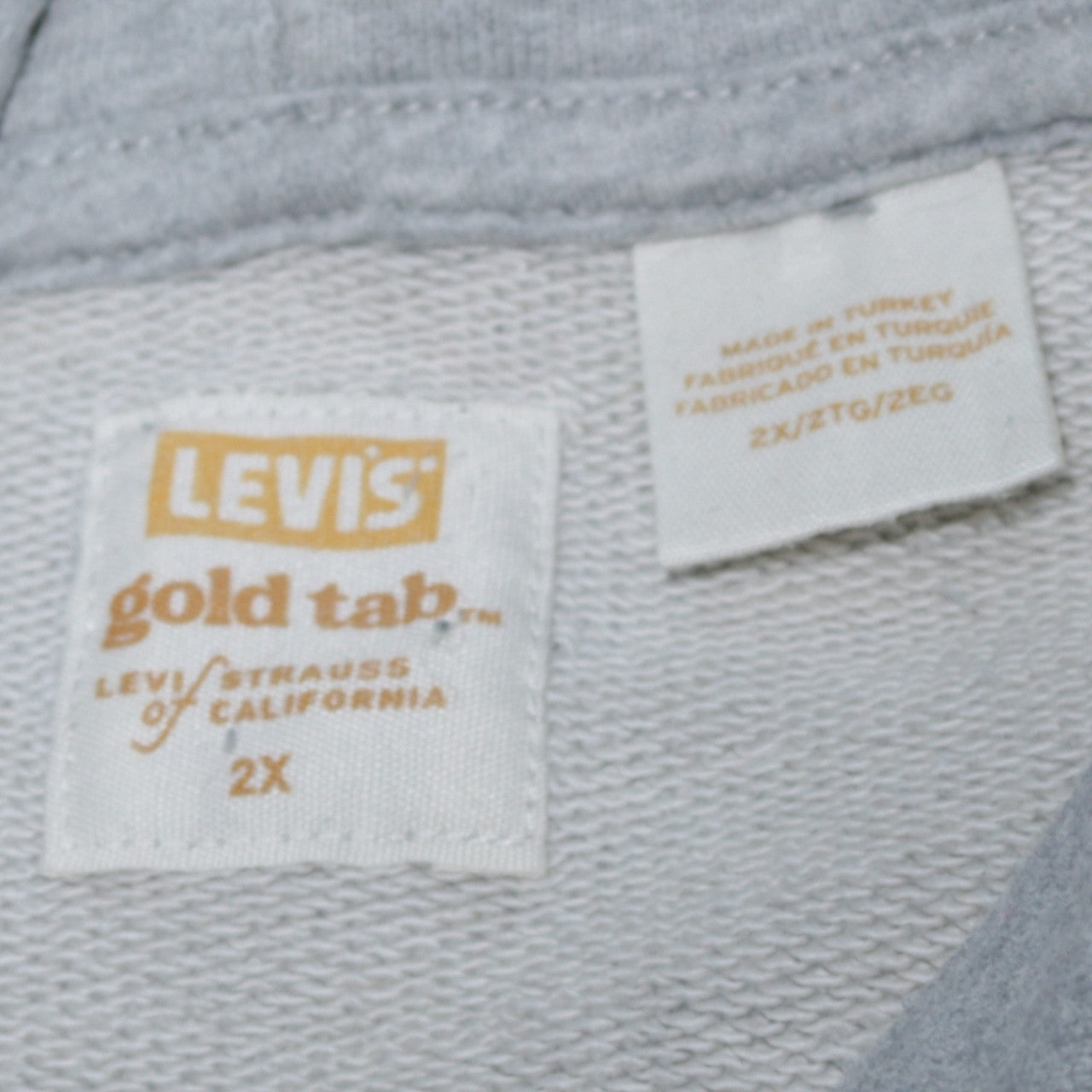 Mens UK Size 2XL Levi's Grey Pullover Hoodie