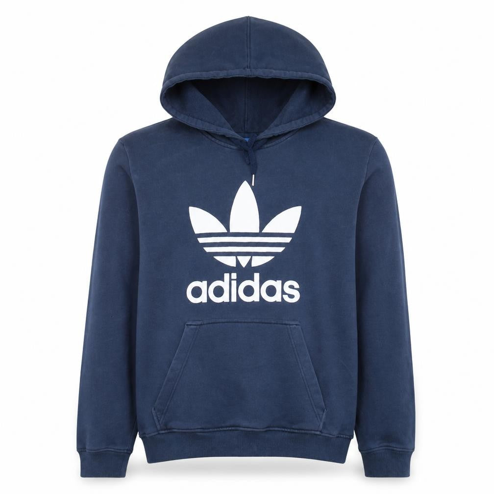 Mens UK Size L adidas Blue Pullover Hoodie