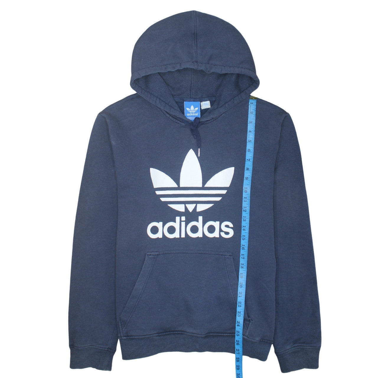 Mens UK Size L adidas Blue Pullover Hoodie