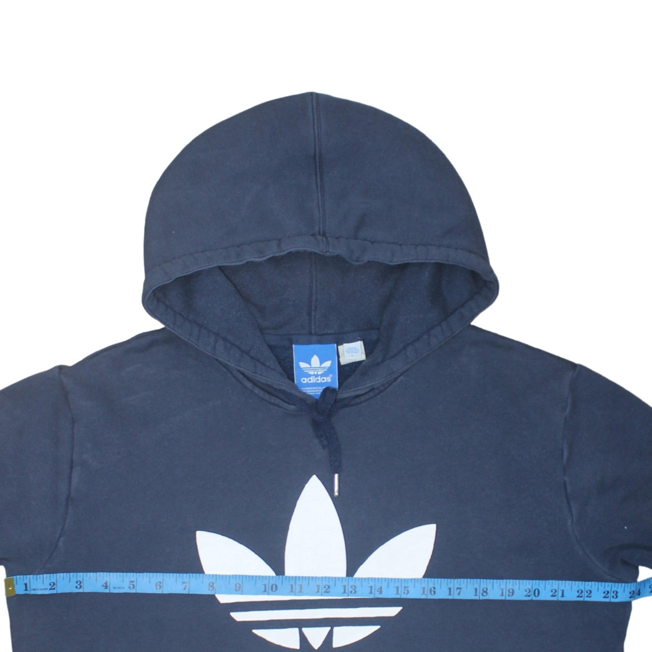 Mens UK Size L adidas Blue Pullover Hoodie
