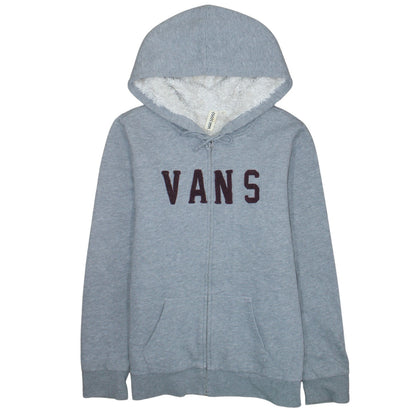 Womens UK Size M VANS Grey Full Zip Hoodie