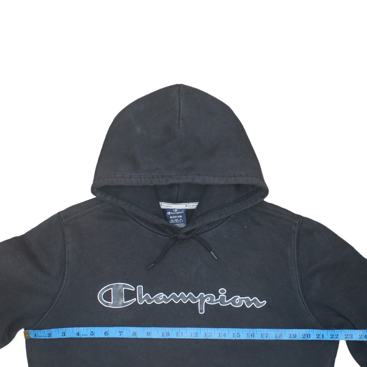 Mens UK Size M Champion Black Pullover Hoodie