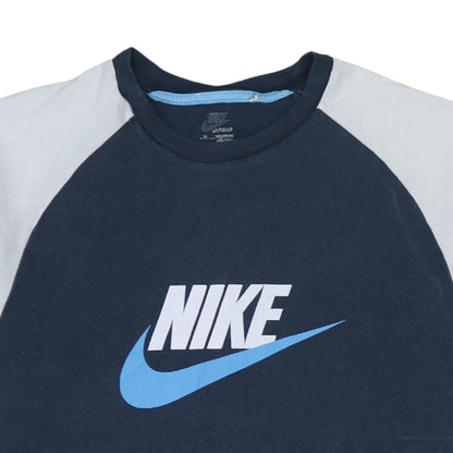 Boys UK Size 13-14 Years Nike Blue Basic T-Shirt