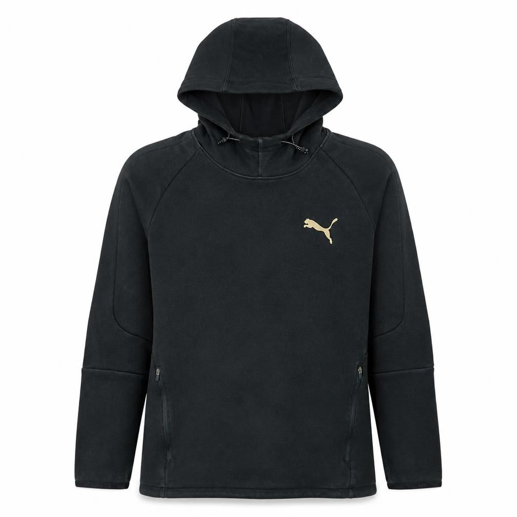 Mens UK Size L PUMA Black Pullover Hoodie