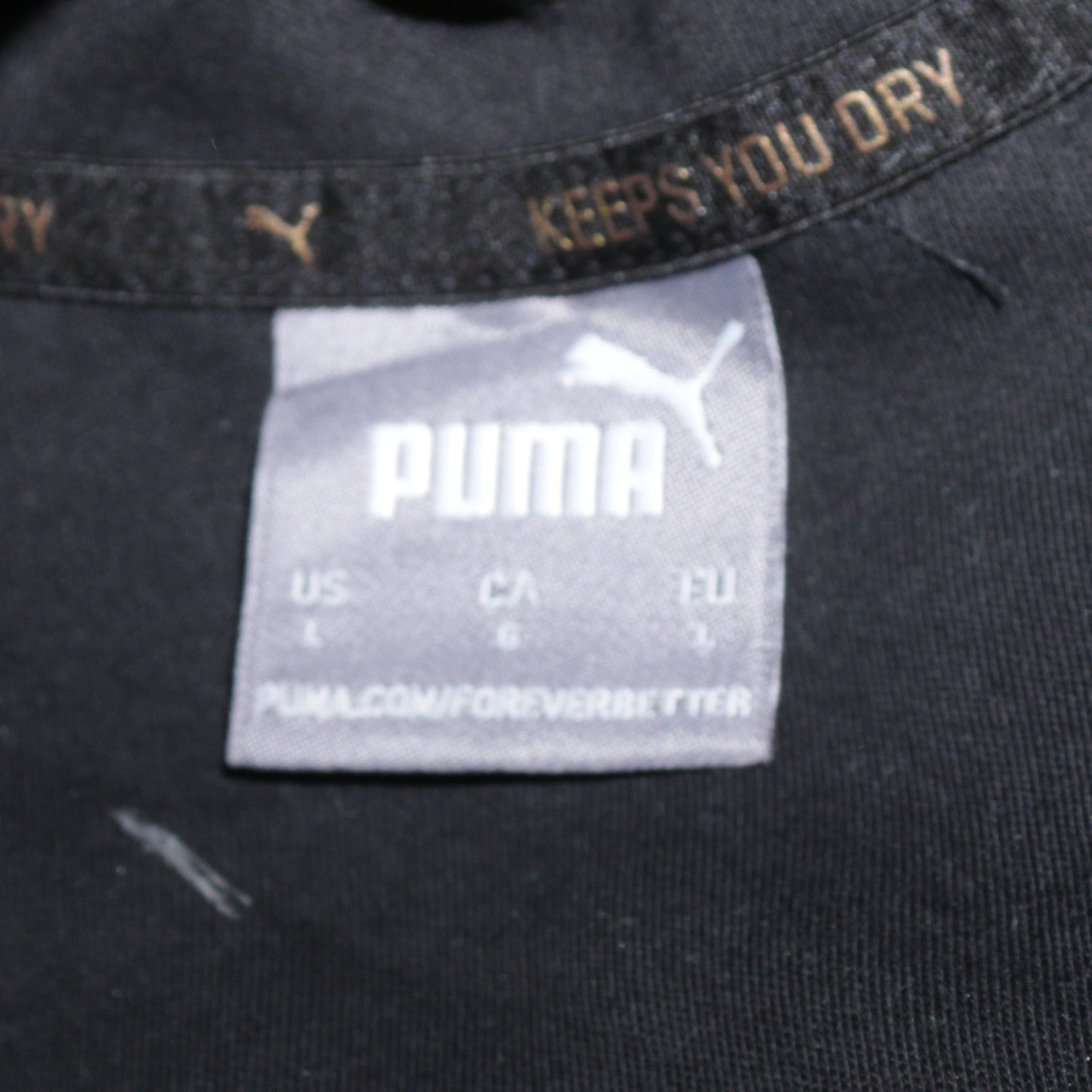 Mens UK Size L PUMA Black Pullover Hoodie