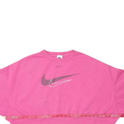 Womens UK Size M Nike Pink Pullover Sweatshirt