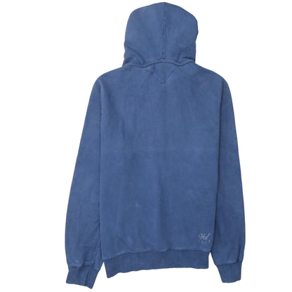 Mens UK Size L Hilfiger Denim Blue Pullover Hoodie