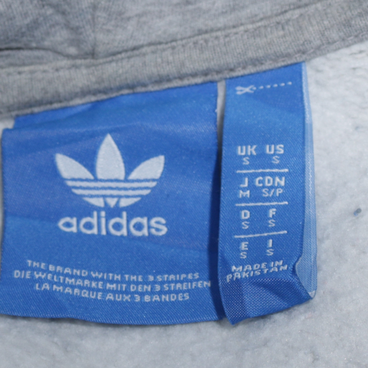 Mens UK Size S adidas Grey Pullover Hoodie