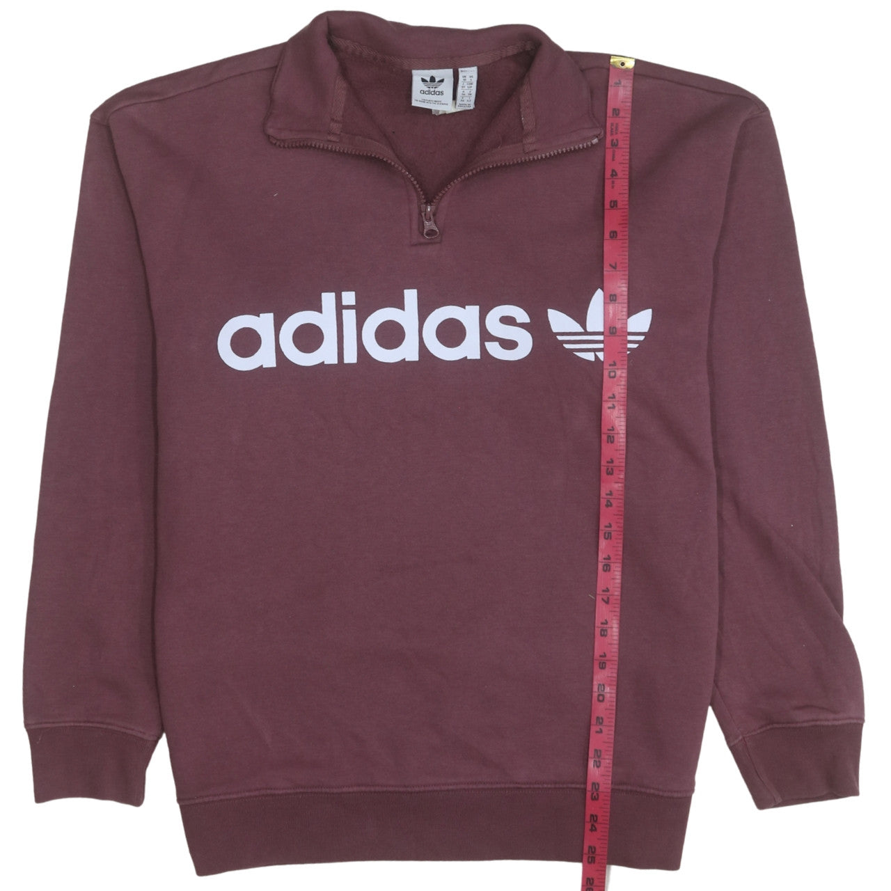 Womens UK Size 10 adidas Brown Henley Sweatshirt