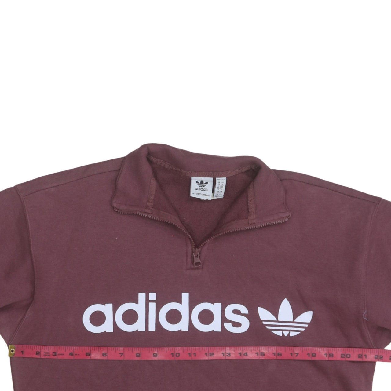 Womens UK Size 10 adidas Brown Henley Sweatshirt