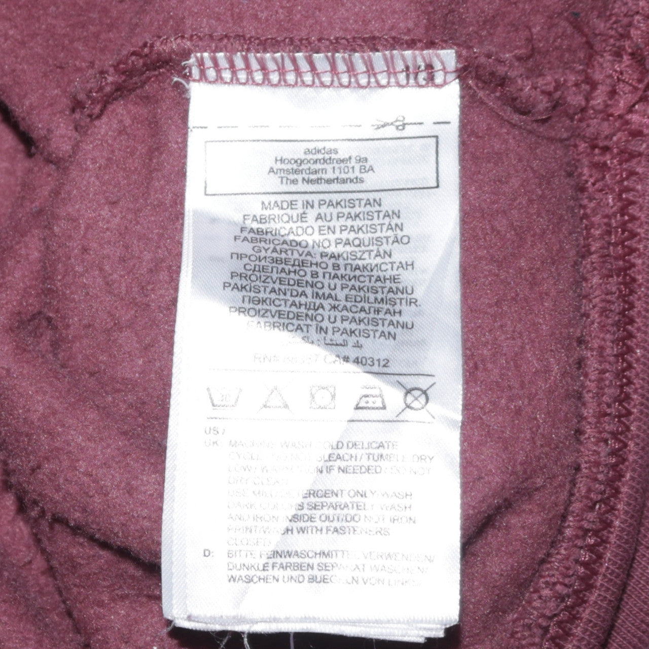 Womens UK Size 10 adidas Brown Henley Sweatshirt