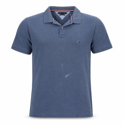 Tommy Hilfiger Men's Blue Slim Fit Cotton Polo Shirt XL