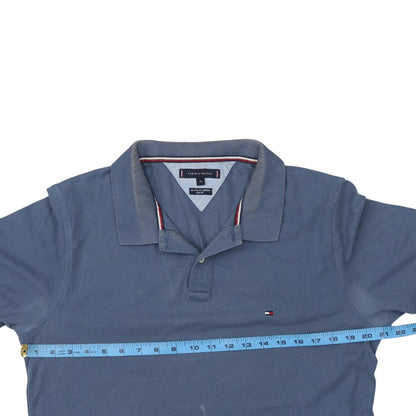 Tommy Hilfiger Men's Blue Slim Fit Cotton Polo Shirt XL