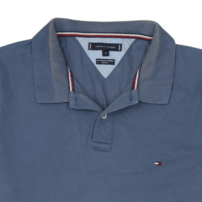 Tommy Hilfiger Men's Blue Slim Fit Cotton Polo Shirt XL