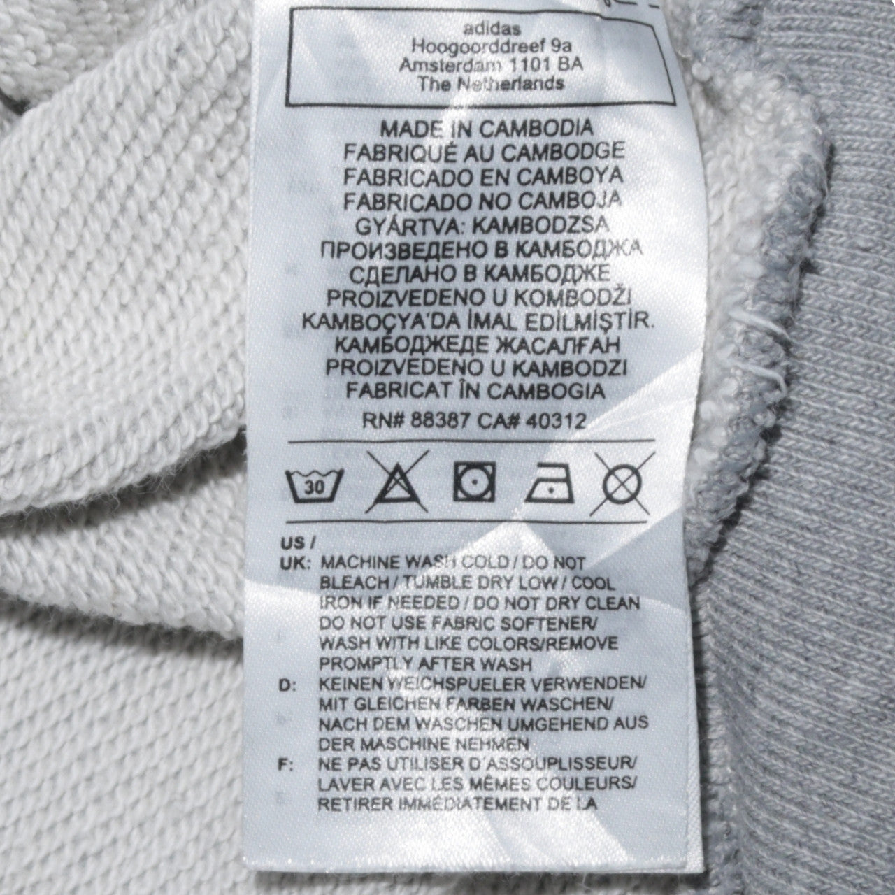 Womens UK Size XL adidas Grey Pullover Sweatshirt